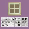Moldura para Pintura a Óleo Pastel Quadro de Trabalho com Quatro Grades 10*10 Moldura de Madeira Quadrada Moldura de Mesa Suporte de Exibição para Fotos Pendurar na Parede Transfronteiriço