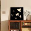 Pintura de Espejo de Mariposa Retro Francés Pintura Decorativa para Sala de Estar Entrada Restaurante Pintura Colgante Arte de Nicho Espejo de Escritorio Pintura de Péndulo