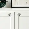 Tirador de cajón de armario de cromo brillante de lujo ligero estilo francés, tirador de un solo agujero estilo minimalista para gabinete de baño, gabinete de entrada, zapatero y alacena