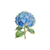 Produtos Populares Europeus e Americanos Transfronteiriços: Broches da Série Flor de Hortênsia, Presentes de Feriado, Acessórios, Insígnias Metálicas Florais