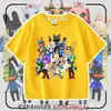 Camiseta de manga corta de verano para niños y niñas, ropa de verano, juego transfronterizo Roblox Animal Hospital, ropa de verano de manga corta para niños