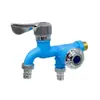 Grifo de plástico de doble control de 1/2 pulgada resistente a altas temperaturas, anticongelante y antisalpicaduras para cocina casera y lavadora