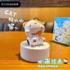 Cien Mau Estilo Original de Talla de Madera Postura de Pie Miau Miau Adornos de Muñeca de Resina Lindo Muppet Decoraciones Creativas para el Hogar y Escritorio
