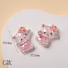 Serie de Caricaturas Suaves y Lindas Accesorios de Resina para Manualidades Gato KT Pintado en 3D Decoraciones de Pasadores Hechas a Mano Parches de Resina Luminosos