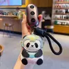 Llavero Colgante Creativo de Cuero PU Sanxingdui para Parejas Colgante de Llavero de Coche Panda Retro Colgante de Bolso Venta al por Mayor