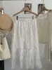 Saia Omalai Camadas Bufantes com Barra Franzida para Mulheres, Tendência de Saia Bolo Camadas A-Line Emagrecedora de Cintura Alta para Primavera 6765