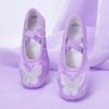 Zapatos de Baile para Niños Frescos con Lazo Grande Zapatos de Baile con Suela Suave Lindos Zapatos de Ballet para Niñas Gato Garra 8065