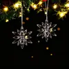 Colgantes Decorativos de Copo de Nieve de Acrílico Transparente Adornos de Copo de Nieve Navideños Accesorios de Decoración Festiva Transfronteriza Suministro Directo de Fábrica