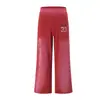 Calça de moletom estilo retrô americano relaxado Magic Bear, corte reto solto, calça casual larga desbotada e desgastada para homens e mulheres