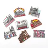 Artesanías Metálicas Personalizadas, Souvenirs Turísticos, Color Oro Rosa Grabado, Tendencia Nacional Productos Culturales y Creativos, Imanes para Refrigerador Estilo Antiguo Hechos a Medida