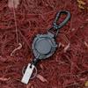 Hebilla de alambre de acero de fácil extracción, llavero retráctil de alto rebote, mosquetón para exteriores, hebilla antirrobo, accesorios para camping, pesca y luya