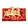 2027 Año del Cordero Sobre Rojo Estilo Nuevo Creativo 3D Deslumbrante Dibujos Animados Animal del Zodiaco Tridimensional Sobre Lishi Festival de Primavera Año Nuevo Bolsa de Sobre Rojo