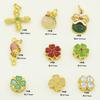 Contas antigas de jade incrustadas com ouro Trevo pulseira DIY colar pingente de cruz de ouro de areia acessórios