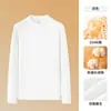 310g Algodón Puro de Peso Pesado + Núcleo Térmico Camiseta Interior de Cuello Alto para Hombre Otoño e Invierno Cepillada de Alta Gama de Manga Larga
