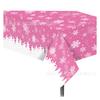 ZB197 Navidad copo de nieve rosa muñeco de nieve Año Nuevo 130 * 220 cm mantel de fiesta de una sola vez mantel de fiesta de PE