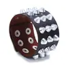 Pulseras de Cuero Exageradas Nuevas de Moda para Hombres y Mujeres, Suministro Transfronterizo, Pulseras de Cuero Sintético con Picos Punk de Moda