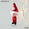 Adornos Colgantes de Dibujos Animados Transfronterizos Rojo y Blanco con Purpurina Plástico Decoraciones Colgantes Árbol de Navidad con Purpurina Decoraciones de Ventana En Stock