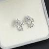 Plata de Ley S925 Oro Reina de Hielo Perla Circonita Set Anillo Aretes Colgante Collar Soporte Vacío Accesorios DIY