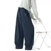 Pantalones de chándal rectos de peso pesado con bloques de color de cintura de marca de moda estilo americano para hombres y mujeres, holgados y estilizados, adecuados para otoño, pantalones largos deportivos y casuales
