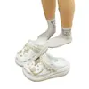 Lindos Accesorios para Zuecos Estilo Girly, Hebilla de Cadena de Oso Estilo Chanel, Dijes Desmontables para Zapatos DIY, Accesorios para Zapatos, Hebilla para Pantuflas