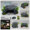 Plataforma hexagonal para tomar el sol de dinosaurio y tortuga grande Refugio para acuario Ultrapequeño Dos en uno Fabricante de Venta Directa Fábrica Transfronteriza Una Pieza
