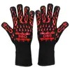 Guantes protectores de silicona para barbacoa y horno microondas, alta temperatura 800 grados, anti quemaduras, aislamiento térmico, antideslizantes, a prueba de fuego