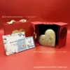 Amor no Dia dos Namorados Chinês Peça de Ouro em Forma de Coração 52mg Ouro Puro 999 Presente de Dia dos Namorados Chinês Ouro Casca d'Água Atacado