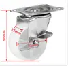 Venta Directa de Fábrica Rueda Giratoria Ligera 1.0 pulgada-3 pulgadas Muebles Rueda Blanca de PP Estante de Almacenamiento Rueda Silenciosa Rueda para Estante Industrial