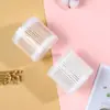 Cotonete de Papel com Haste de Bambu de Cabeça Dupla Redonda Descartável 300 Unidades Removedor de Maquiagem Limpeza de Maquiagem Doméstico Conveniente Caixa de Cotonetes