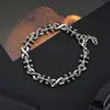 Pulseira para Homens, Aço Inoxidável, Versátil, Alta Qualidade, Moderna, Joias Populares para Mulheres, Acessórios Simples Retro Hip-Hop Atacado