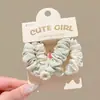 2026 Novo Elástico de Cabelo de Alta Elasticidade com Acabamento em Cetim, Toque de Luxo, Argola de Cabelo Dopamina de Verão para Mulheres, Elástico Fofo para Crianças