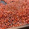 Cuentas de arroz pequeñas de color rojo del sur, flotantes en hielo natural, hechas a mano, para pulseras, collares, espaciadores, cuentas sueltas, mineral crudo, productos semiacabados de color rojo del sur, accesorios