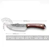 Faca Forjada, Faca Multiuso, Faca para Carne com Pegador Manual, Faca para Matar Peixe, Faca de Exterior, Faca para Carne com Cabo de Madeira, Faca Reta Pequena Espessada