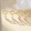 Borracho ~ Pendientes de botón de perlas elegantes y encantadores franceses simples de alta calidad Perla Rosa Champaña Perla Blanca pendientes clásicos elegantes