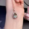 Pingente de cristal verde natural! O cristal está limpo! A cor fogo é super forte! O tamanho da pedra solta é 9*13mm