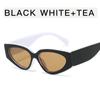 Gafas de Sol Panda Blanco y Negro Combinación de Colores para Mujer Estilo Simple Moda Versátiles Gafas de Sol Moda Europea y Americana Tendencia