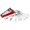 Kraftwell Llave de Flor de Ciruelo de Doble Extremo Pulida Galvanizada Juego de Reparación de Automóviles Gafas Acero de 12 Ángulos Llave Grande