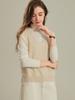 Chaleco de Lana con Cuello en V para Mujer, Suéter Pulóver sin Mangas Otoño e Invierno, Trendy y Sencillo Chaleco de Punto Ajustado para Superponer