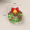 Accesorios de resina de dibujos animados para manualidades, pinzas para el pelo de pegamento de crema transparente para Navidad, fundas para teléfono, hebillas de zapatos, llaveros, colgantes