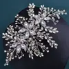 Acessórios de cabelo para noiva de comércio exterior, formato de flor com strass tridimensional, coroa de cabelo, acessórios para festa de casamento e performance DZ158