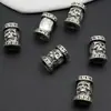 QK092 cuentas de calavera con agujero grande anillo para el pelo accesorios de aleación de zinc para manualidades anillo para el pelo de trenza sucia