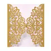 Cartão de Saudação com Escultura a Laser em Papel para o Dia dos Namorados, Envelope com Película Metalizada e Pó de Glitter, Capa para Convite de Casamento, Envelope em Estoque