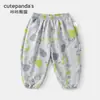 Calça Infantil Kaka Panda Calça Anti-Mosquito Infantil Calça Longa Casual de Verão para Bebê Roupa de Verão para Bebê Calça com Ar Condicionado para Meninas