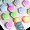 Cuentas Florales de Colores Caramelo Contrastantes por Ambos Lados con Agujeros Rectos, Cuentas Sueltas para Cadenas de Teléfono, Llaveros, Cadenas de Bolsos y Accesorios de Joyería DIY
