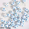 Cuentas Sueltas de Cerámica Estilo Ins Azul Sal Marina Lindas de Dibujos Animados con Agujeros para Pulseras y Pendientes Hechos a Mano de Bricolaje Accesorios Venta al por Mayor
