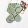 Ins ~ Bufanda de Invierno para Mujer Engrosada de Piel de Visón Estilo Coreano Bufanda de Felpa Todo Fósforo Set para Cuello Cuello de Lana Cálido para Estudiante