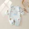 Mameluco para bebé para otoño e invierno, mameluco sin costuras de manga larga, conjunto cálido acolchado de mariposa para recién nacido, ropa para recién nacido