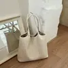 Nova Bolsa de Palha Tecida 2026 para Mulheres Fashionável Casual Retro Versátil Grande Capacidade para o Dia a Dia Ombro Único Sob o Braço Celebridade da Internet