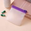Bolsa de viagem EVA com zíper 7,5*7,5 fosco bolsa de comprimidos de EVA para vitaminas bolsa de armazenamento autovedante