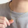 Popular en Xiaohongshu Segunda Mano Vintage Diseño Único Geométrico Gota de Agua Collar de Moda Estilo Normcore Cadena para Clavícula